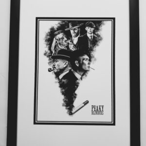 Peaky Blinders A4 Black Framed Print - Tommy Shelby TV Show Fan Art Decor