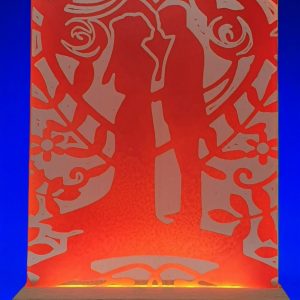 Handmade Entwined Love Tree A6 Acrylic LED Plaque - USB Romantic Gift