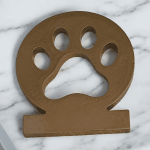 Modern Paw Print Cutout Decoration - Gold Desk/Shelf Ornament