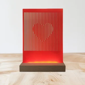 Heart Barcode LED Light: Handmade A6 USB Lamp
