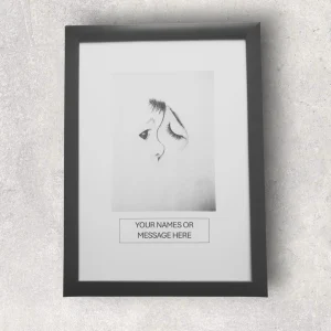 Personalised A4 Black Framed Print - Custom Message or Names - Unique Gift Decor