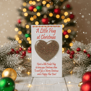 A Little Hug at Christmas Handcrafted Token Card