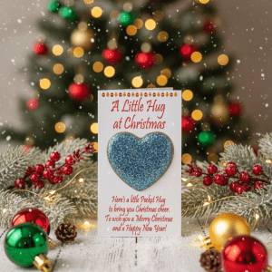 A Little Hug at Christmas Handcrafted Token Card