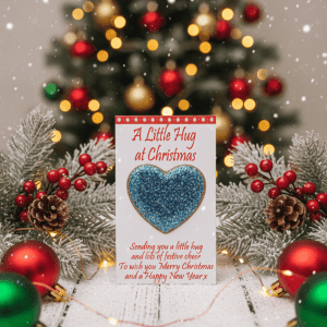 A Little Hug at Christmas Handcrafted Token Card