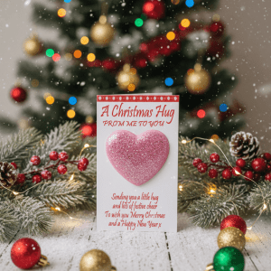 A Little Hug at Christmas Handcrafted Token Card
