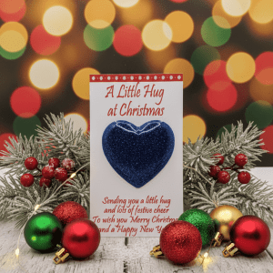 A Little Hug at Christmas Handcrafted Token Card
