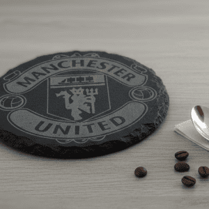 Manchester United FC Engraved Circular Slate Coaster