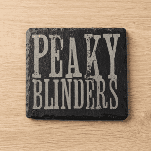 Peaky Blinders Distressed Typography Slate Coaster – Shelby Style Decor