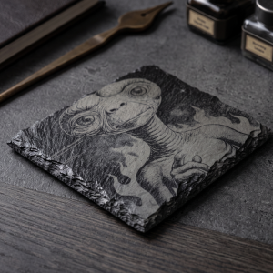 E.T. the Extra-Terrestrial Laser Engraved Natural Slate Coaster | 80s Sci-Fi Movie Fan Gift