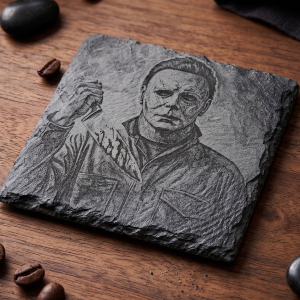 Michael Myers Engraved Slate Coaster